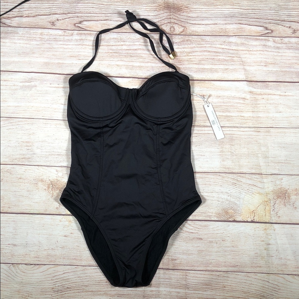 NWT Tart Collections Classic Black‎ One-Piece Swimsuit with Underwire Support
